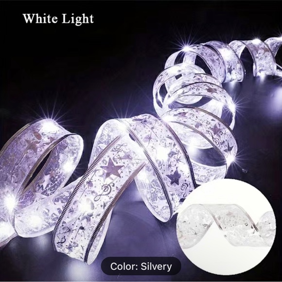 Other - Silver Light Up Christmas Ribbon